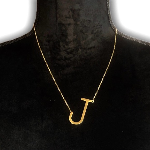 Boutique Jewelry - Gold Initial Pendant Necklace Letter J